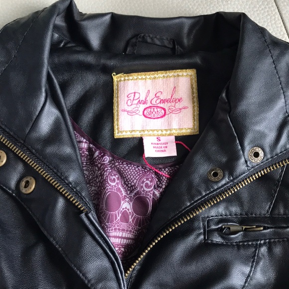 Small Black Leather Jacket (Girls) - Picture 5 of 5